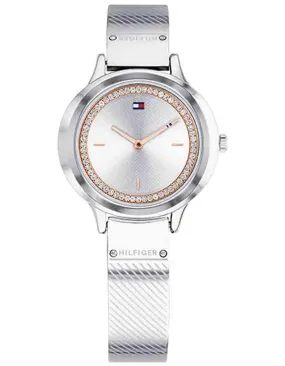 Tommy Hilfiger Womens Olivia Watch - Stainless Steel - Crystals -Bangle Bracelet