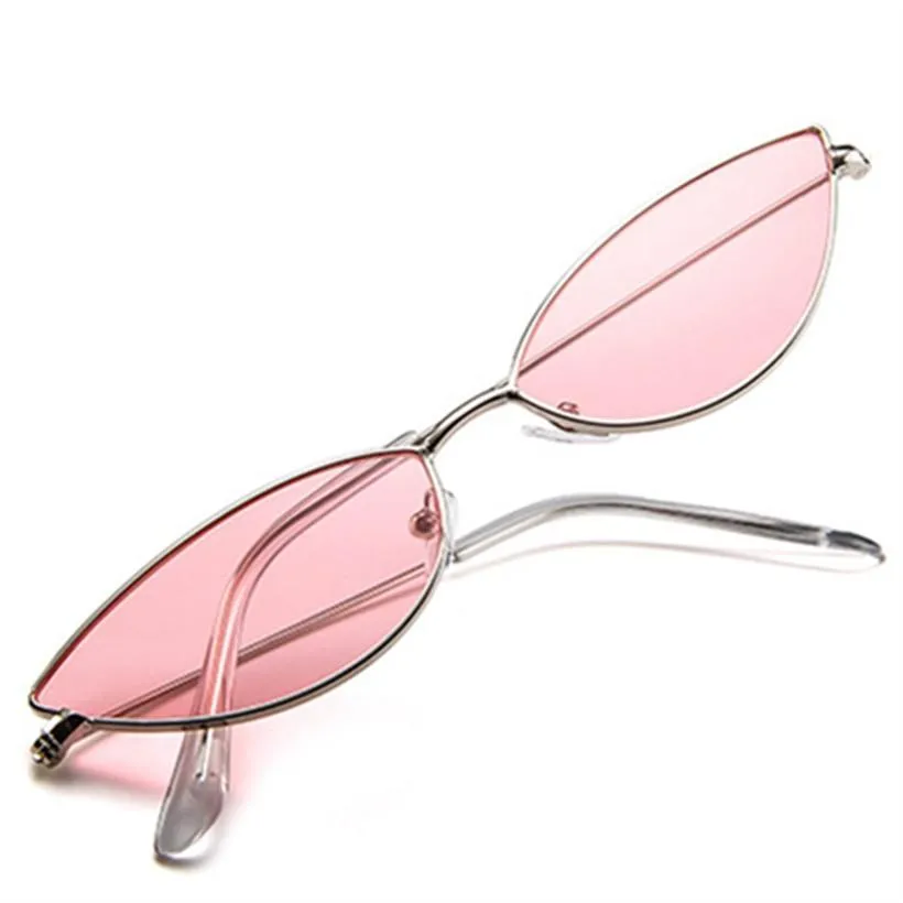 Trendy Girls Retro 70's Metal Frame Cat Eye Sun Glasses