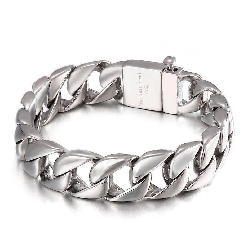 Trendy Titanium Steel Smooth Bracelet for Men - Korean Fashion Jewelry