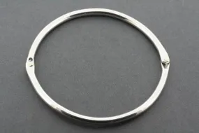 Two Piece Circle Bangle in Sterling Silver