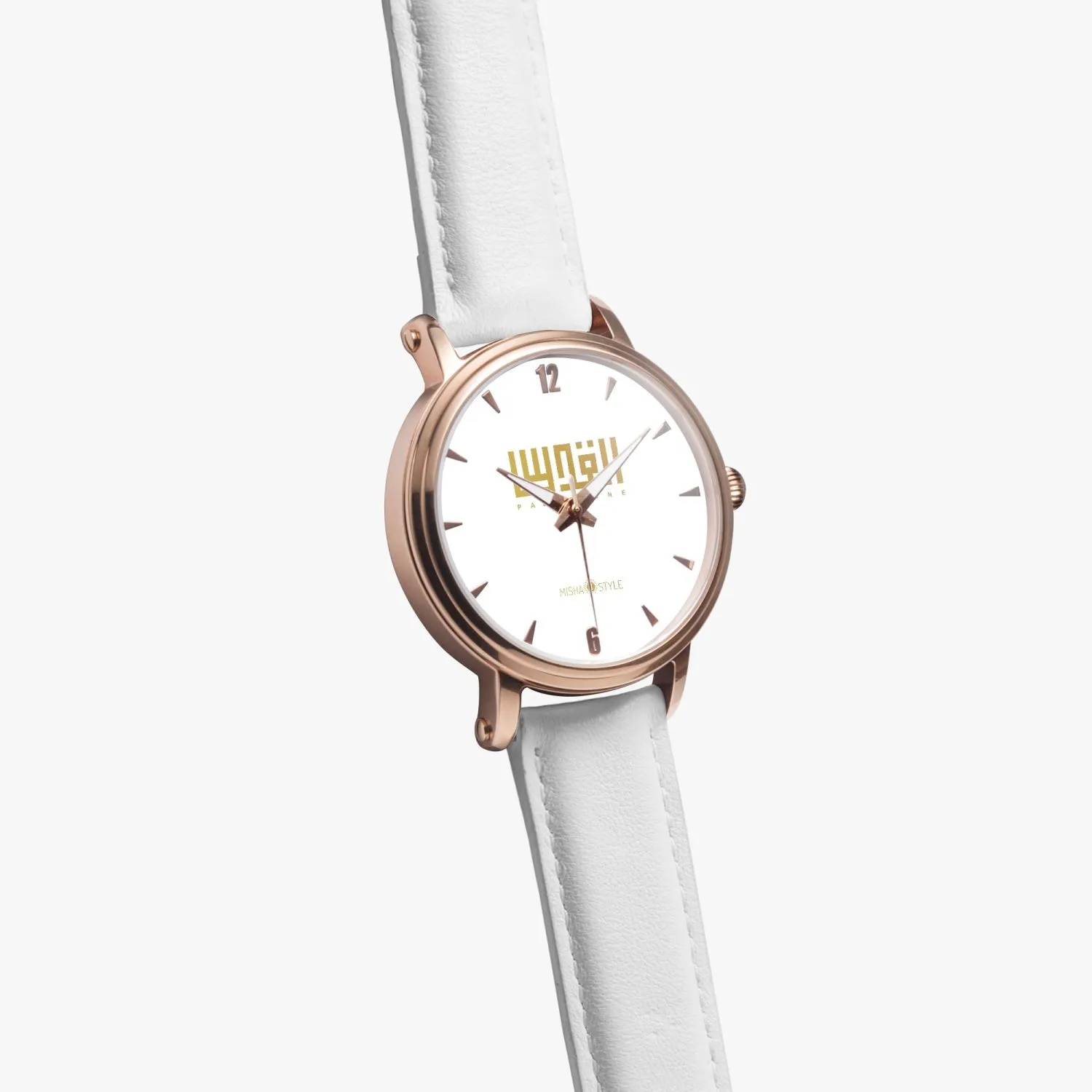 Unisex Automatic Watch (Rose Gold) - White Leather