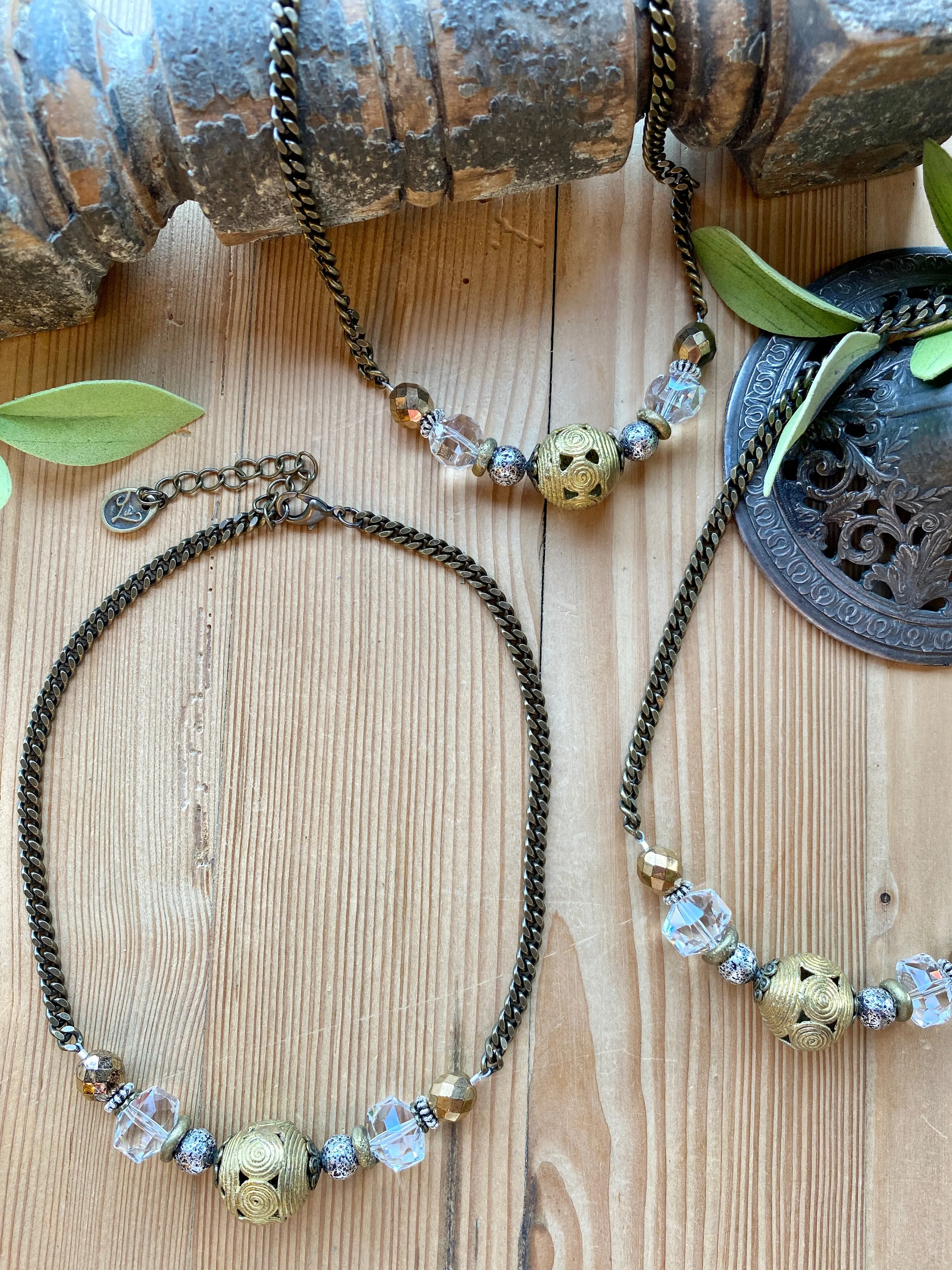 Urban Metal Short Beaded Necklace