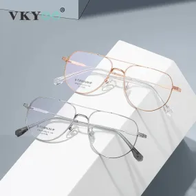 Vicky Mens Full Rim Double Bridge Square Titanium Reading Glasses St6219