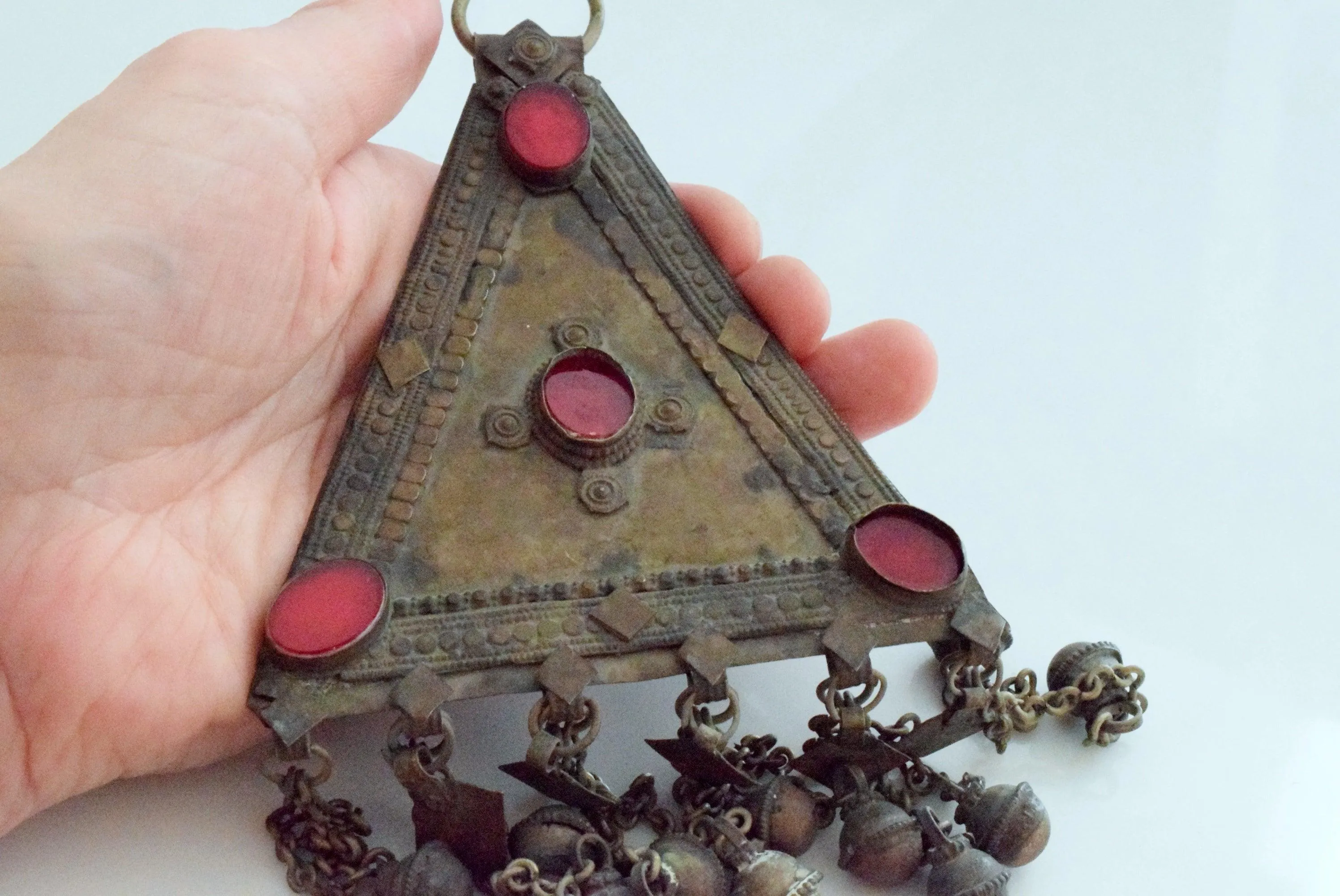 Vintage Bedouin Triangular Amulet Pendant