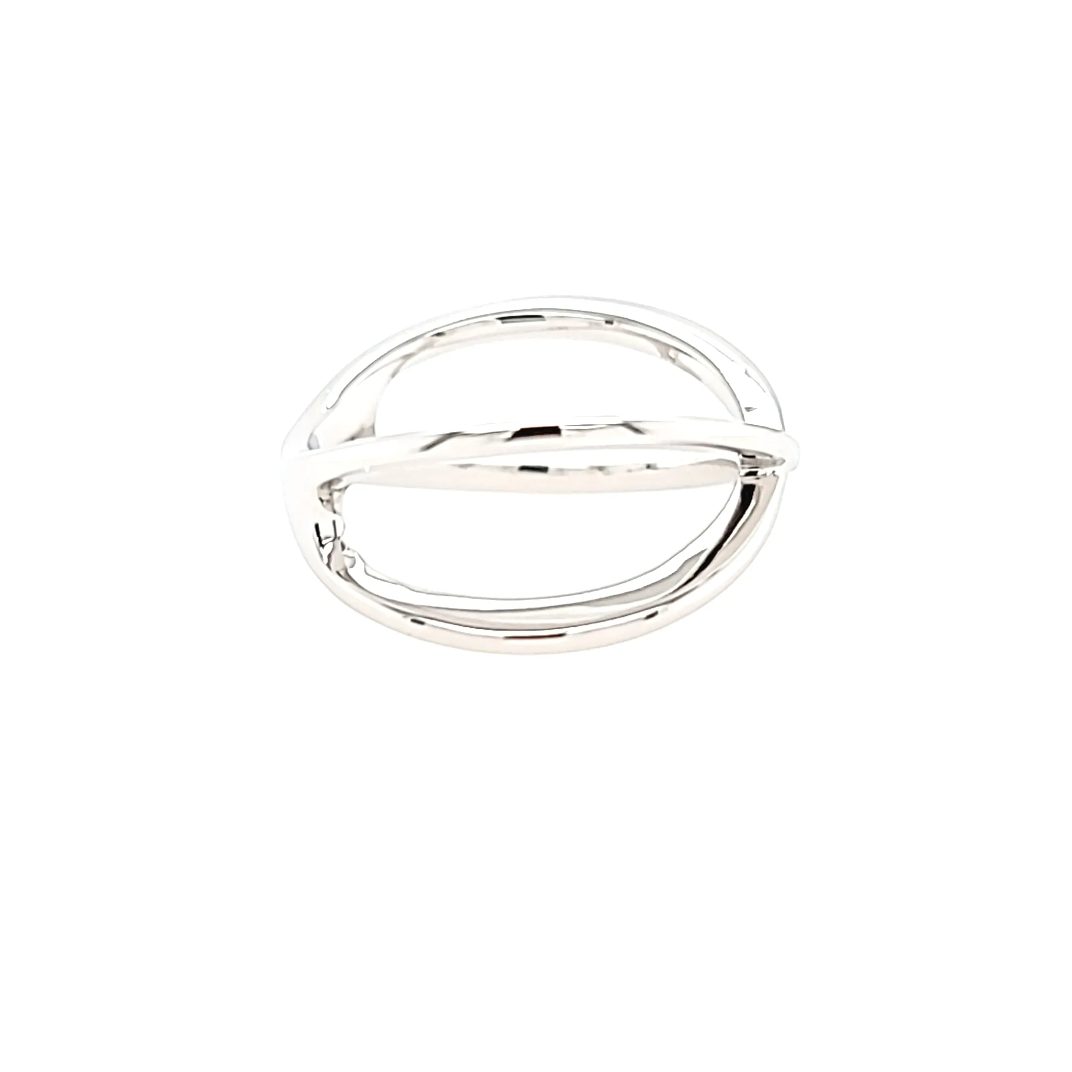 White Gold Crossover Ring (I6829)