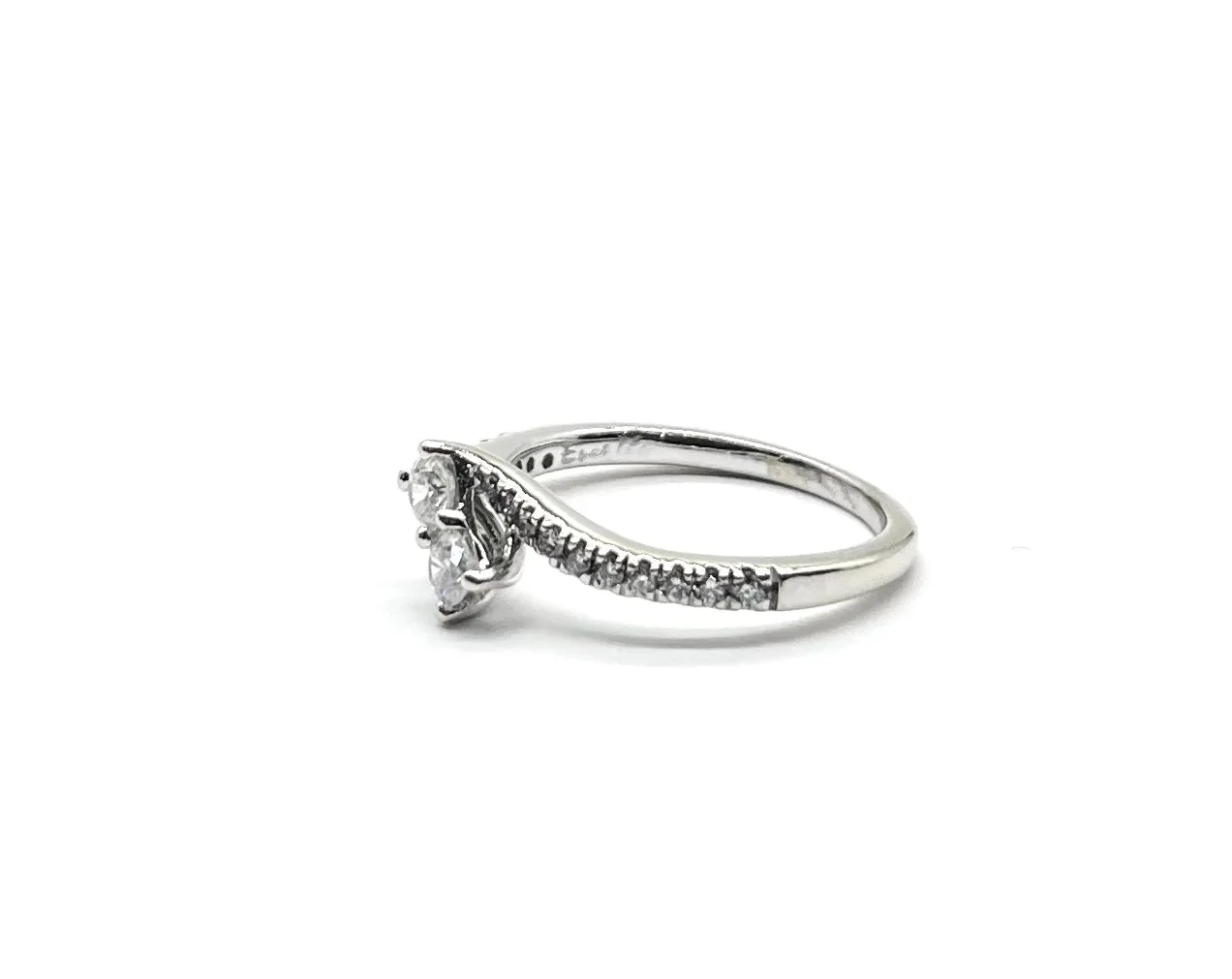 White Gold Ever Us Diamond Bypass Ring