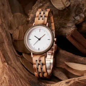 Women's Iris Small Minimalist Wooden Watch