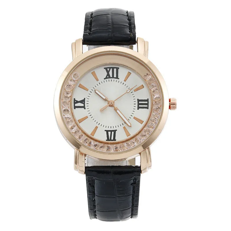 Women's Mobile Diamond Watch Casual Fashion Women's Watch Belt Quartz Watch