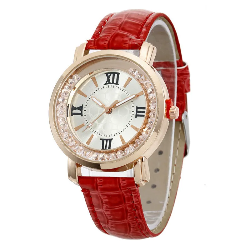 Women's Mobile Diamond Watch Casual Fashion Women's Watch Belt Quartz Watch