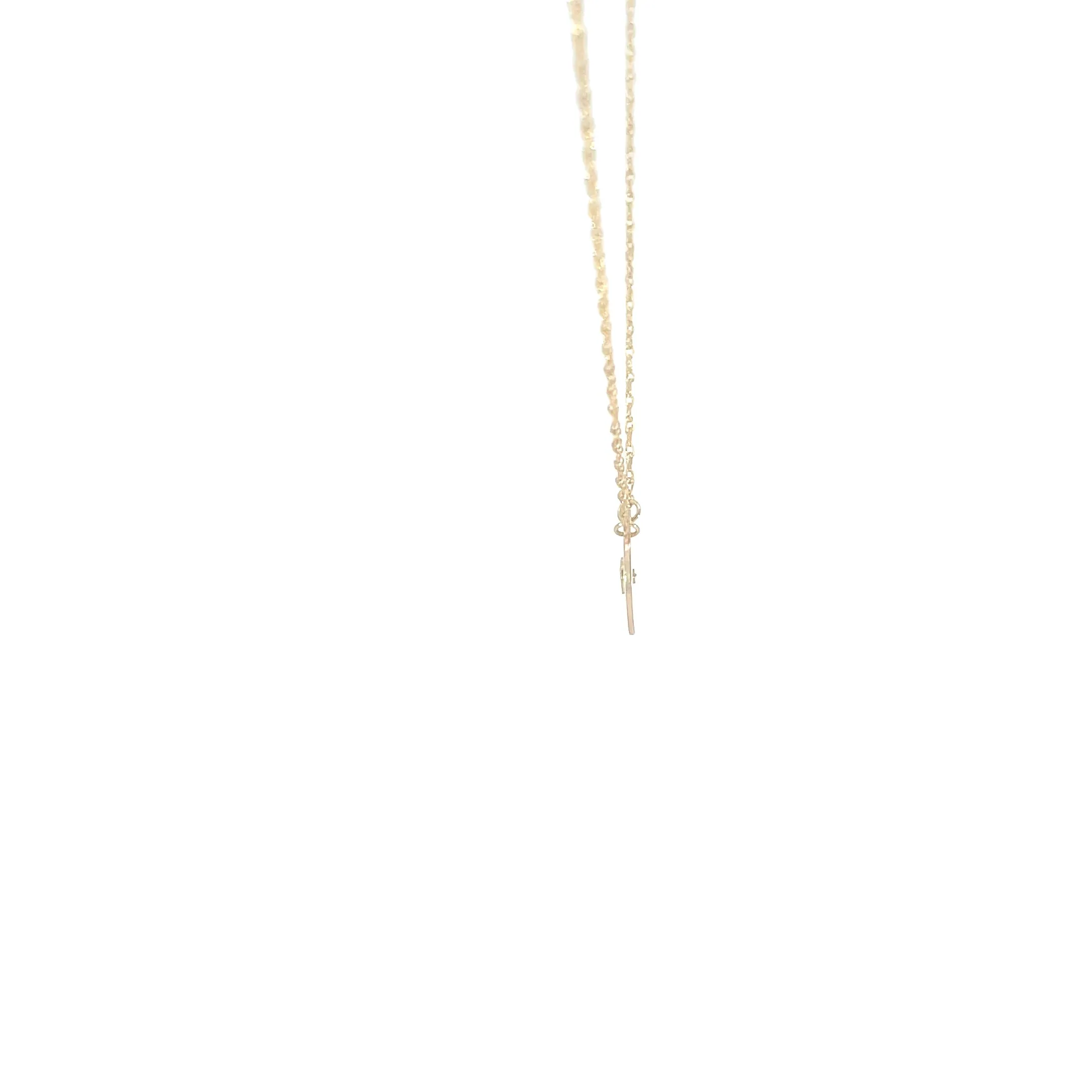 Yellow Gold Diamond Disk Necklace