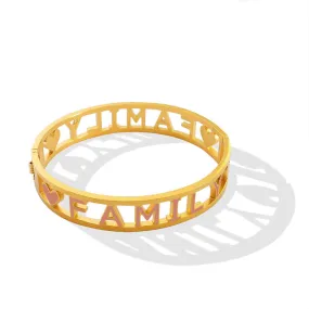 Youthful Pink Letter Bracelet with Elegant Design